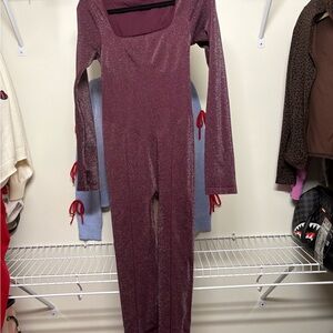 PINK Victoria's Secret Shimmering Purple Jumpsuit